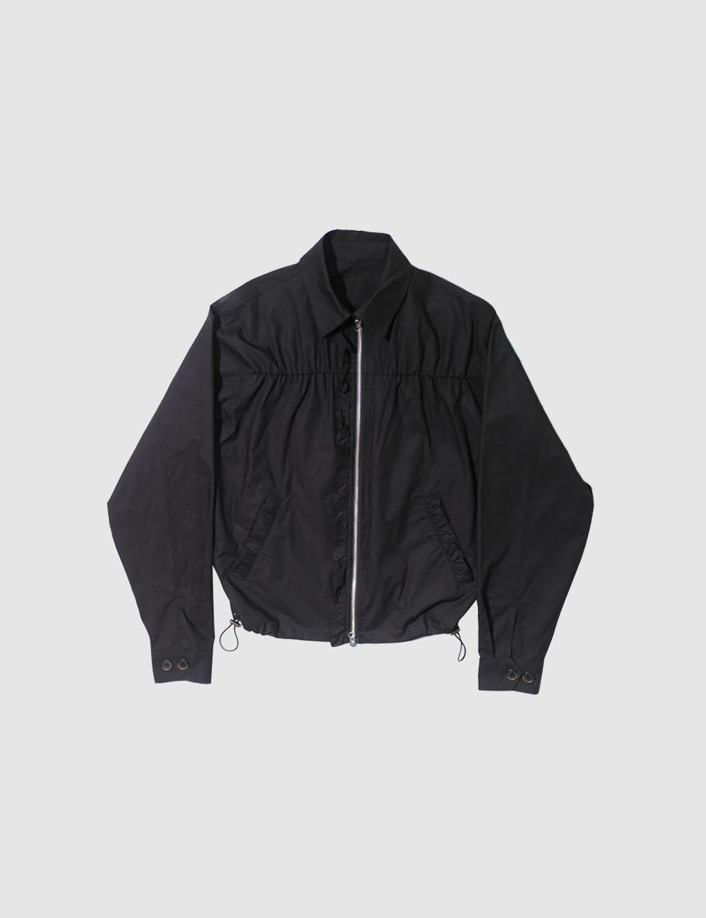 Frill blouson, black