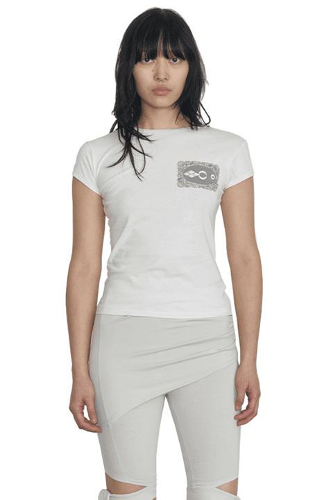 Doily Baby Tee, Chalk