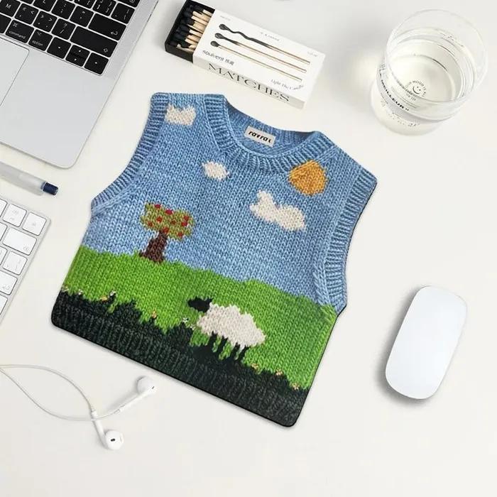 귀여운 니트모양 마우스패드