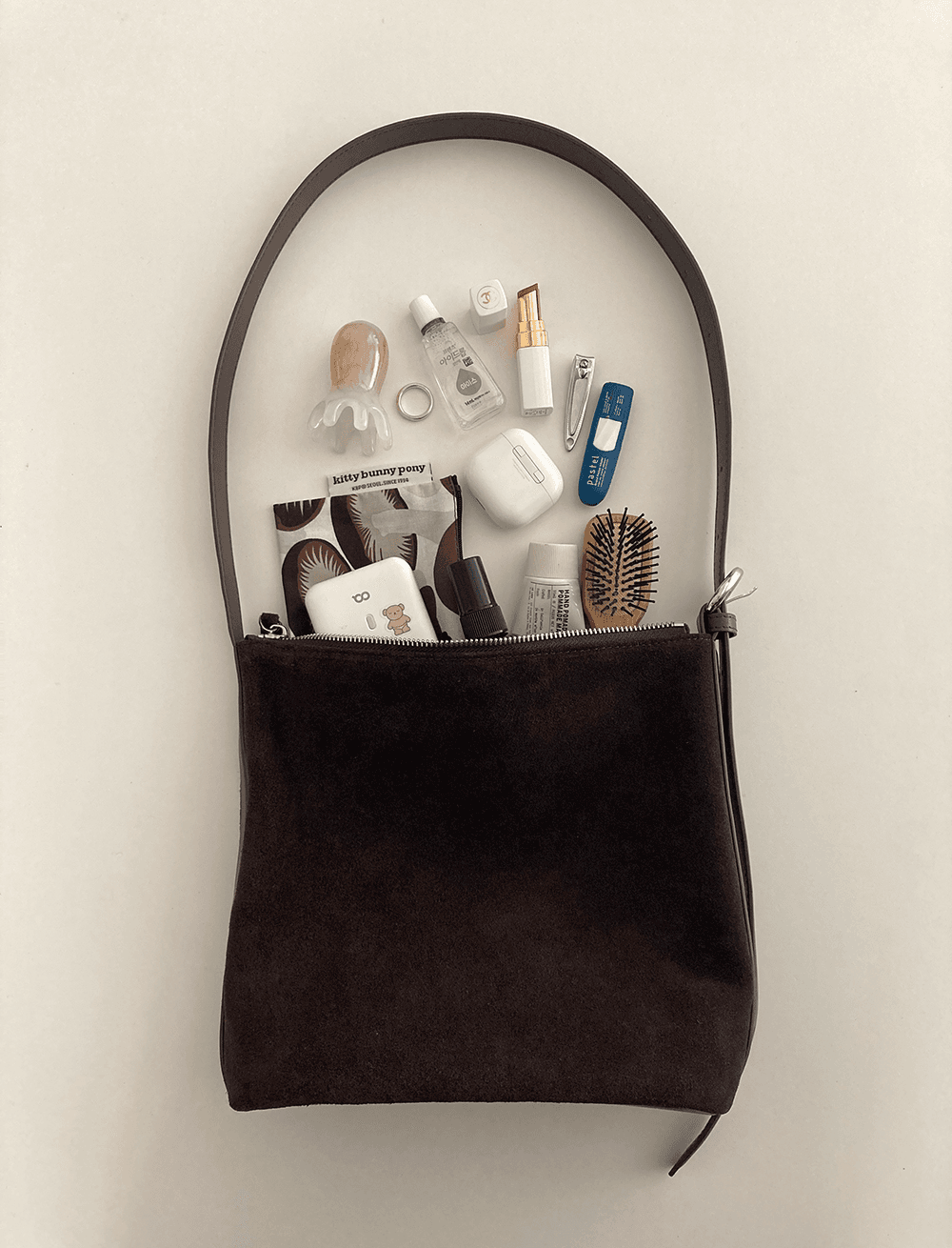 미닛 스웨이드 레더 백 (3c)