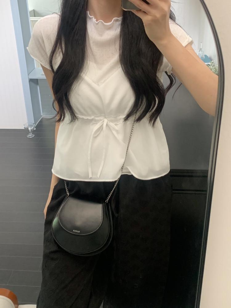 디어 스트링 나시 블라우스