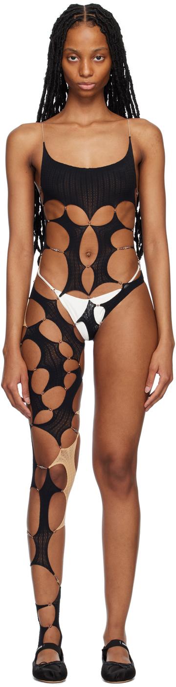 블랙 저지 점프수트