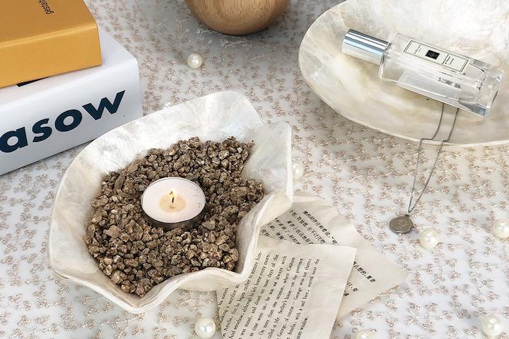 화이트 쉘 자개 악세사리 보석 주얼리 트레이 조개타입