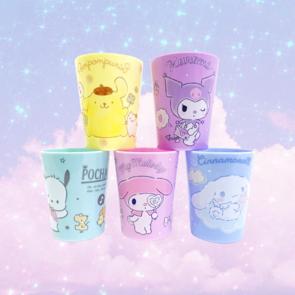 산리오 플라스틱컵 5p 세트 어린이집 양치컵 간식컵