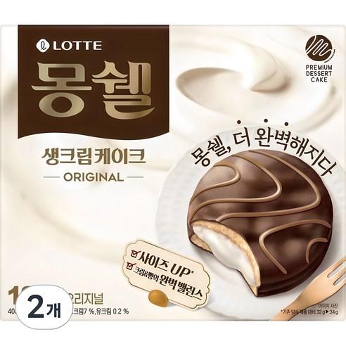 몽쉘 생크림케이크 오리지널 12개입, 408g, 2개 - 과자파이/과자케이크 | 쿠팡