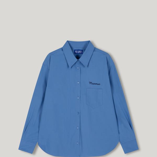 Time Signature Cotton Shirt [Blue]