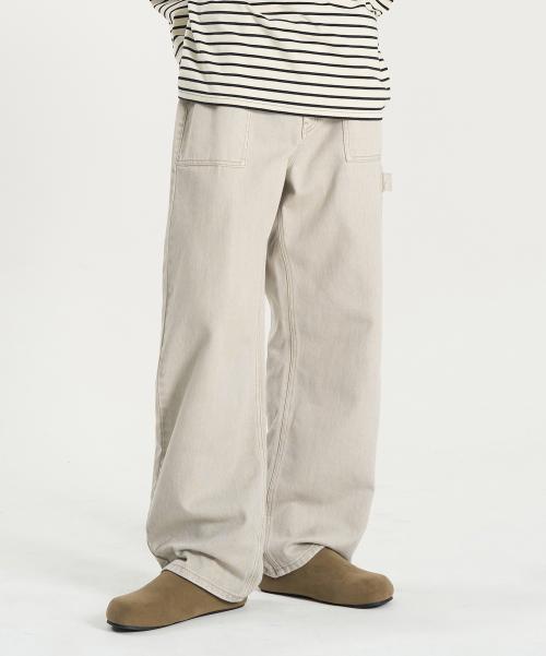 토피(TOFFEE)  카펜터 퍼티그 워크 코튼 팬츠 (SAND GREY) - 사이즈 & 후기 | 무신사