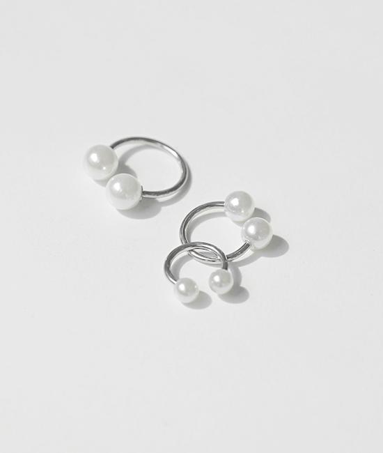 써지컬 피어싱 진주 투볼 링피어싱