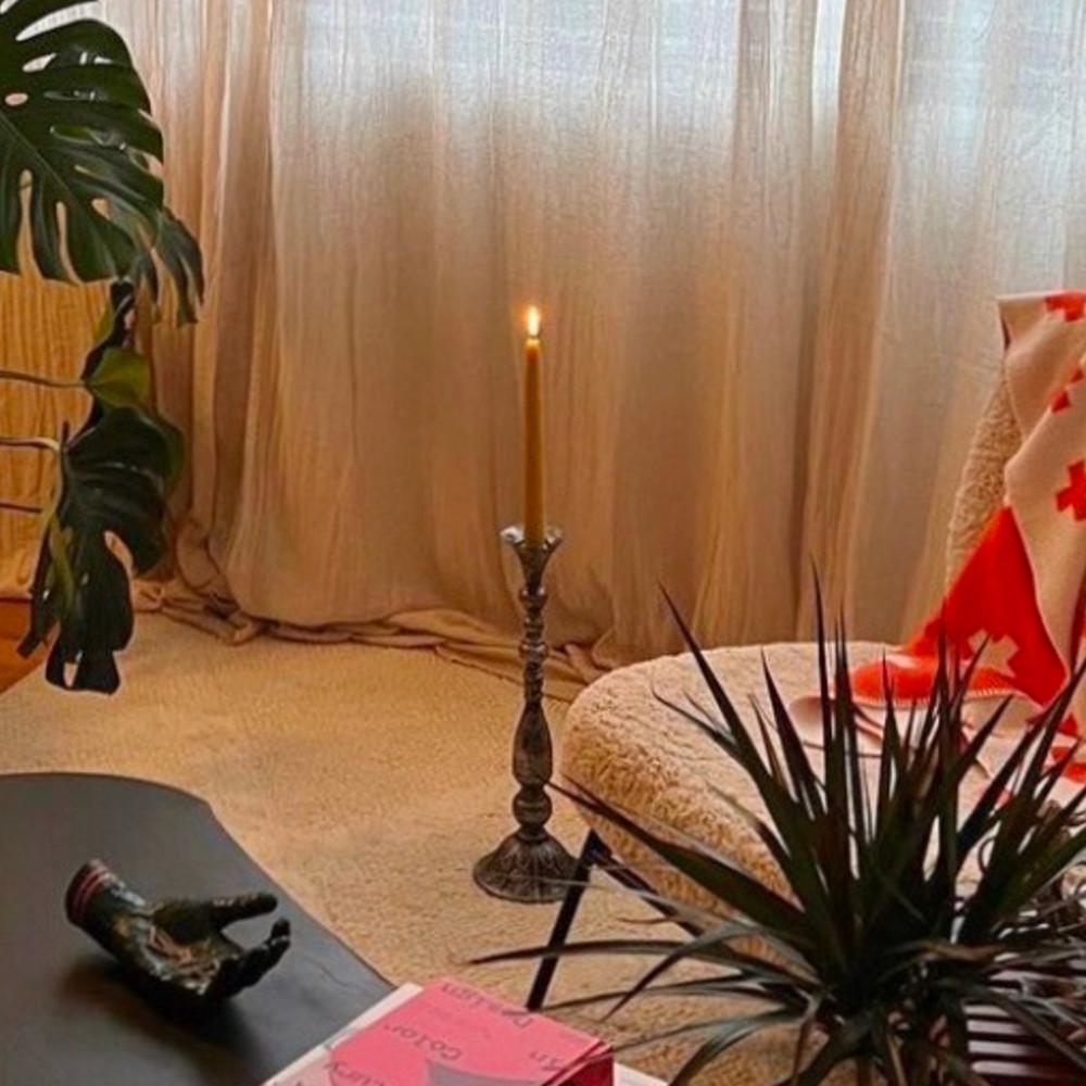 무타 캔들홀더 빈티지촛대 인테리어 테이퍼 실버촛대 (40cm or 34cm)