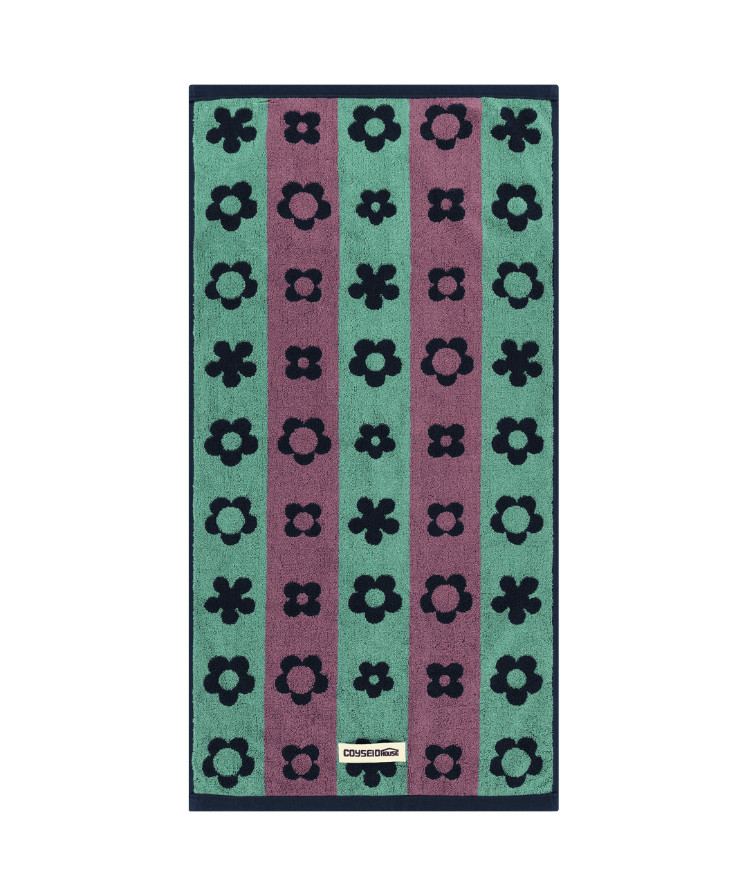 MULTI FLOWER TOWEL NAVY