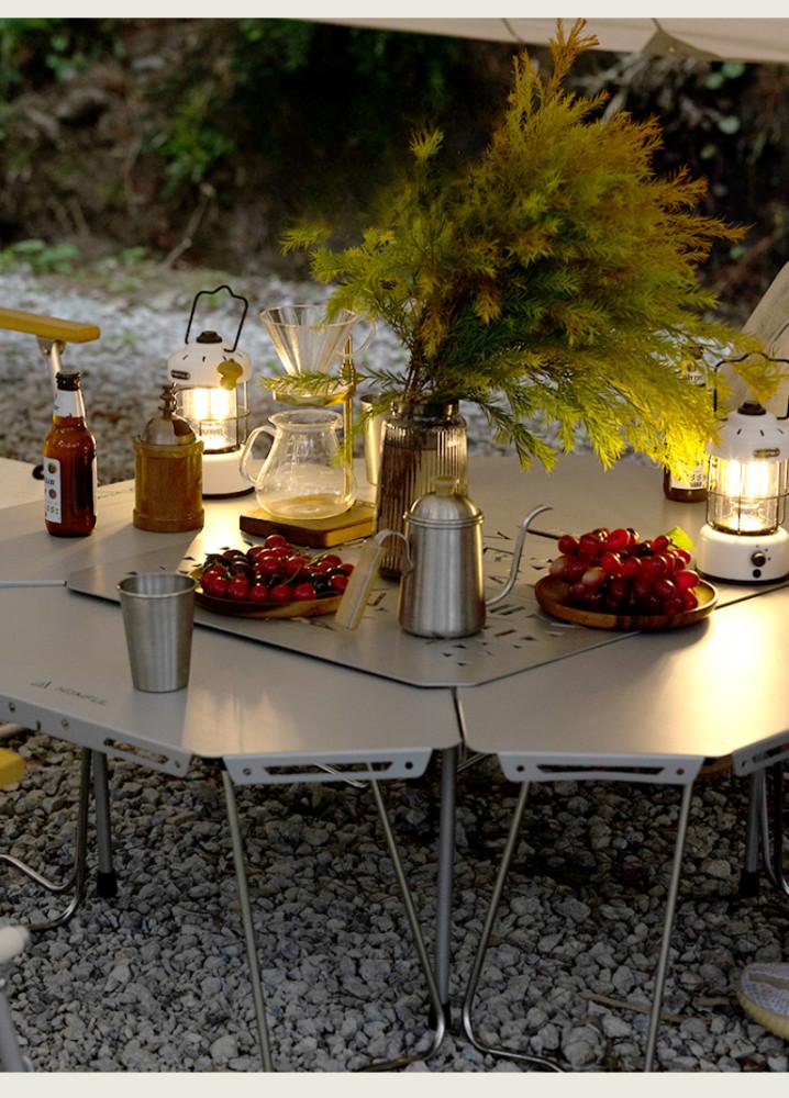 홈풀 알루미늄 화로대 접이식 팔각 모닥 테이블 전용가방포함 4p 세트