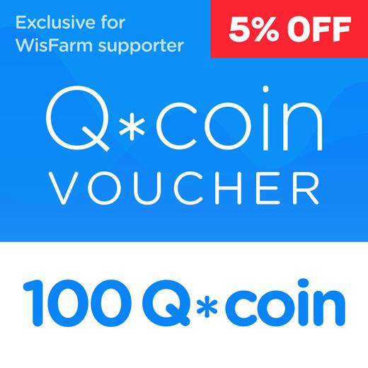 [5% off]100 Q*coin Top Up Voucher(위시팜 참여자 전용)