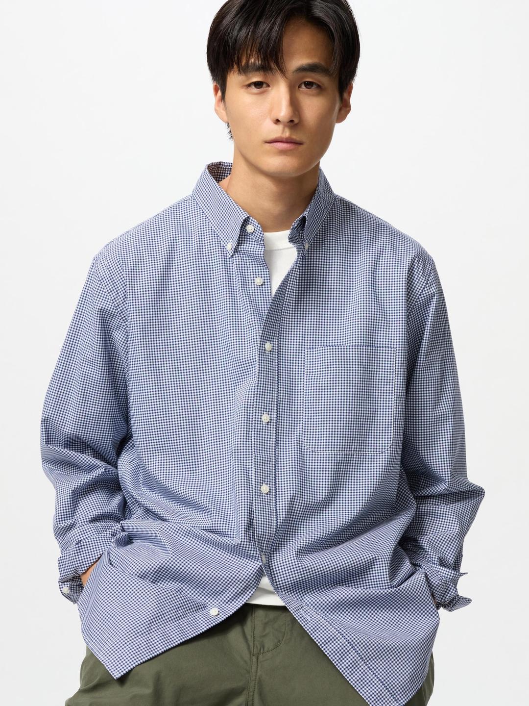 브로드클로스셔츠(긴팔·버튼다운칼라)체크A