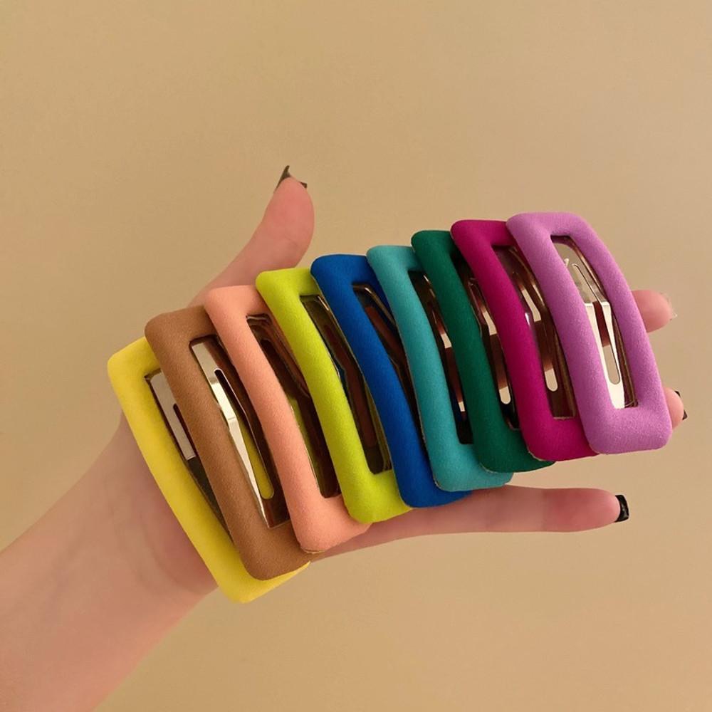 비비드 쿠션 사각 똑딱핀 헤어핀 9color