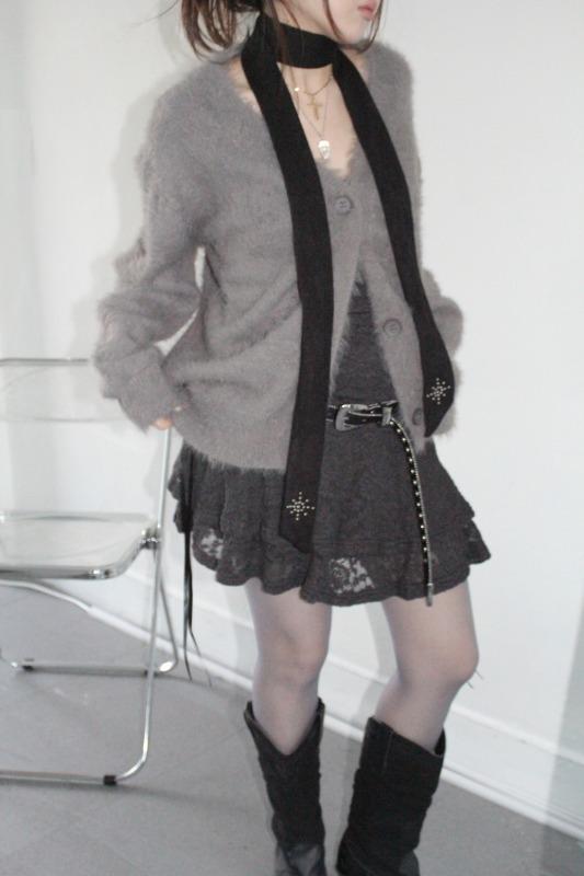 boxy brush cardigan (4color)