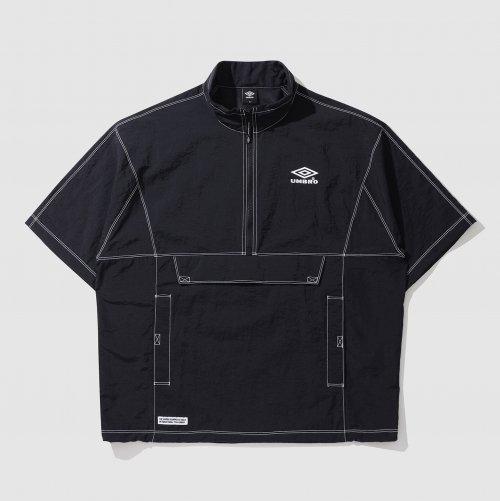 크리스피타슬란 반팔 스탠넥 아노락 블랙(UO321CWT74)