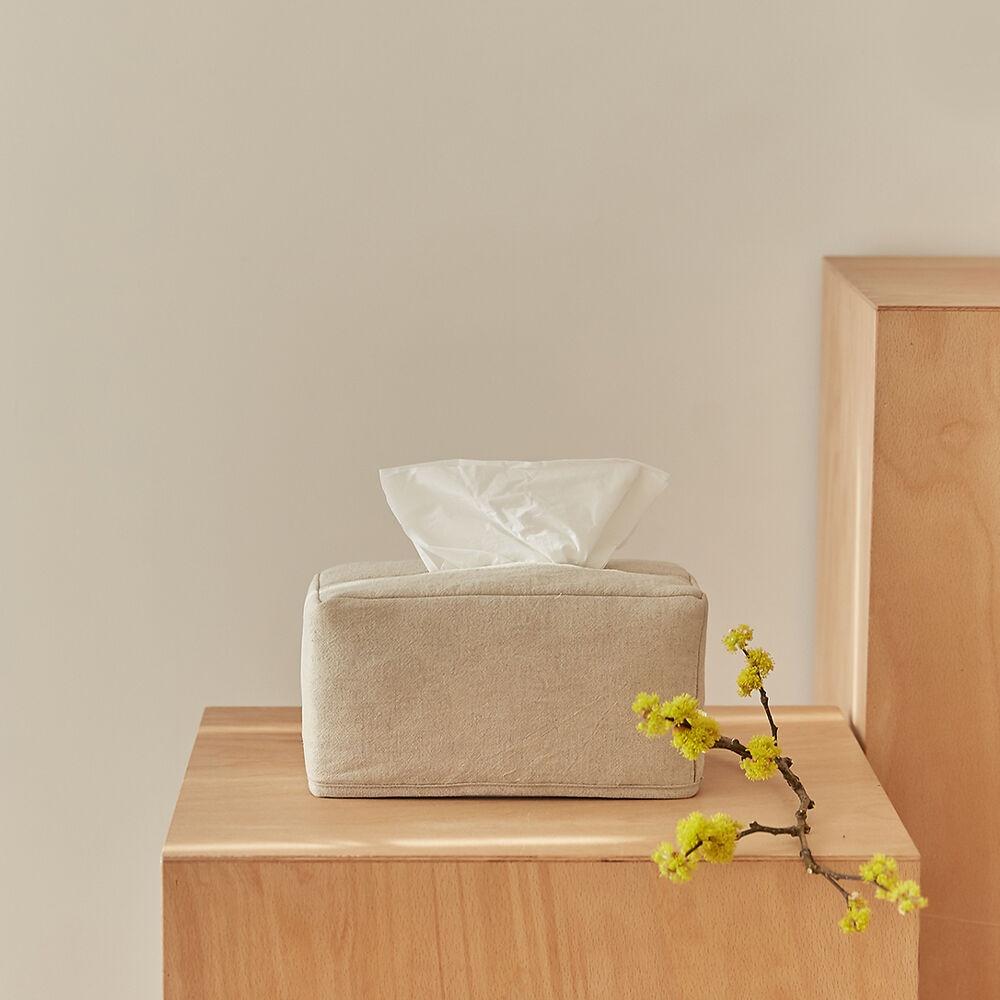 패딩각티슈케이스 오트밀