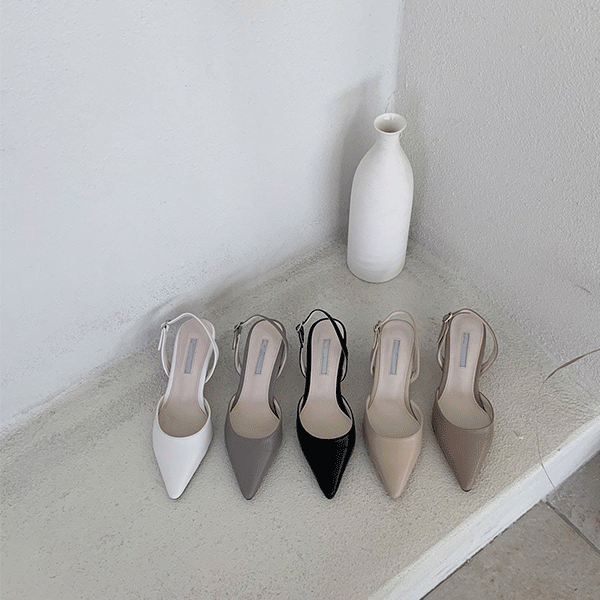 로넬 슬링백 힐 (5color) *5cm