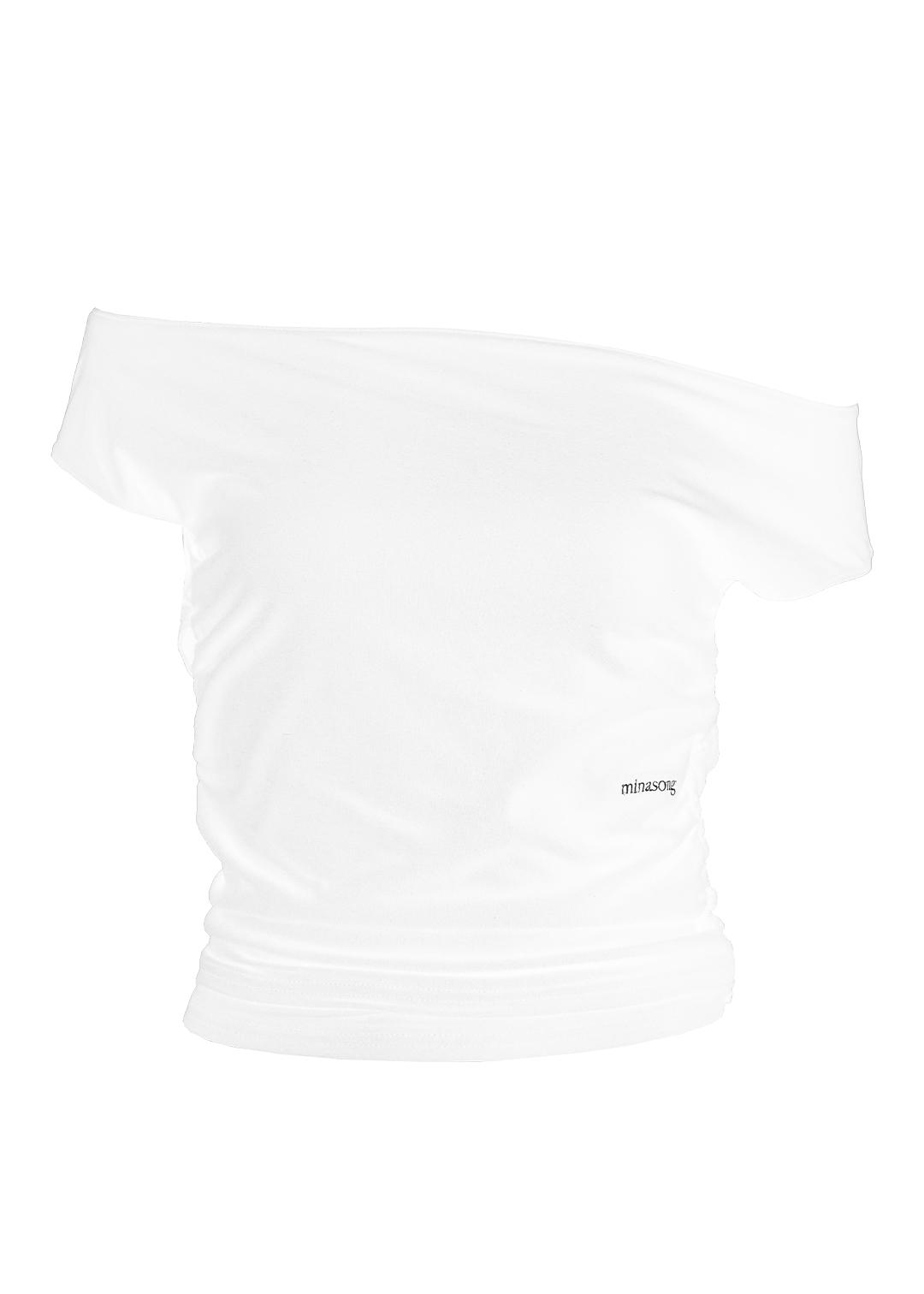CUT OUT BOAT NECK - WHITE