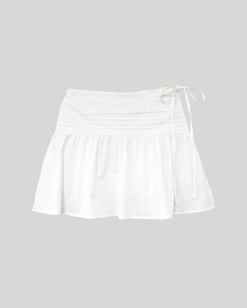 [2ND]Pintuck leaf skirt