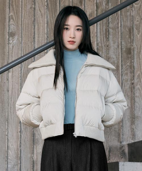 [W]두굿_니트카라블루종점퍼 - 2color MYDJ8202