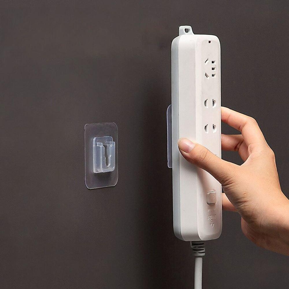 투명 부착 멀티탭 콘센트 벽걸이 홀더 DD-10432 멀티탭걸이 벽걸이홀더