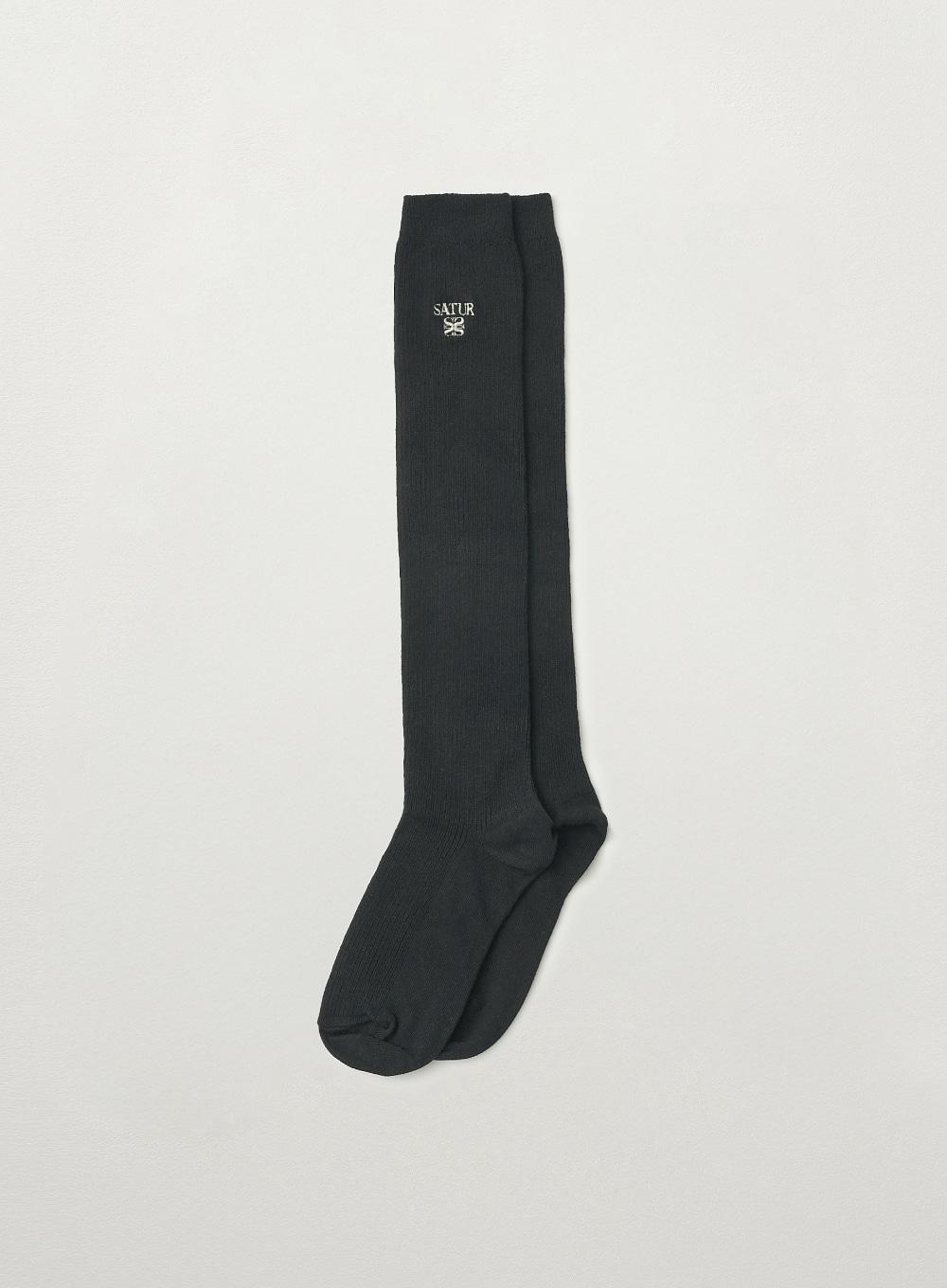Apero Cotton Knee Socks - Charcoal