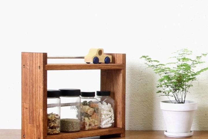양념통선반 주방선반 미니원목선반 참죽나무 사이즈변경 주문제작가능