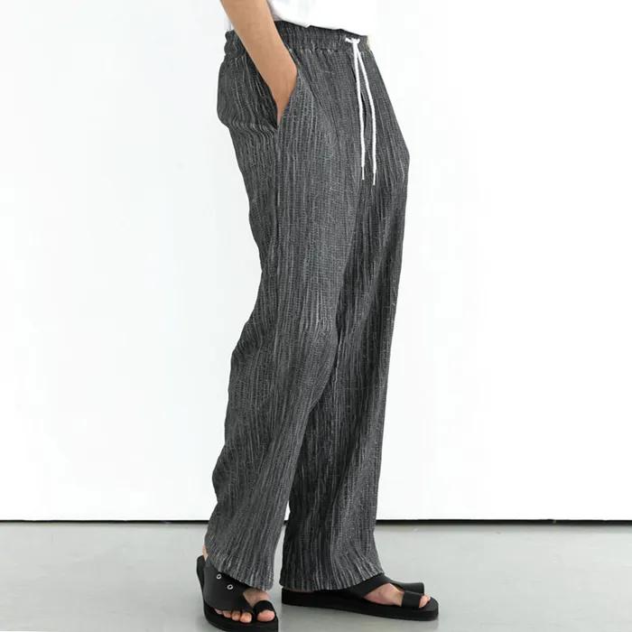 유니섹스 피그 앤 타이다이 플리츠 팬츠_BLACK