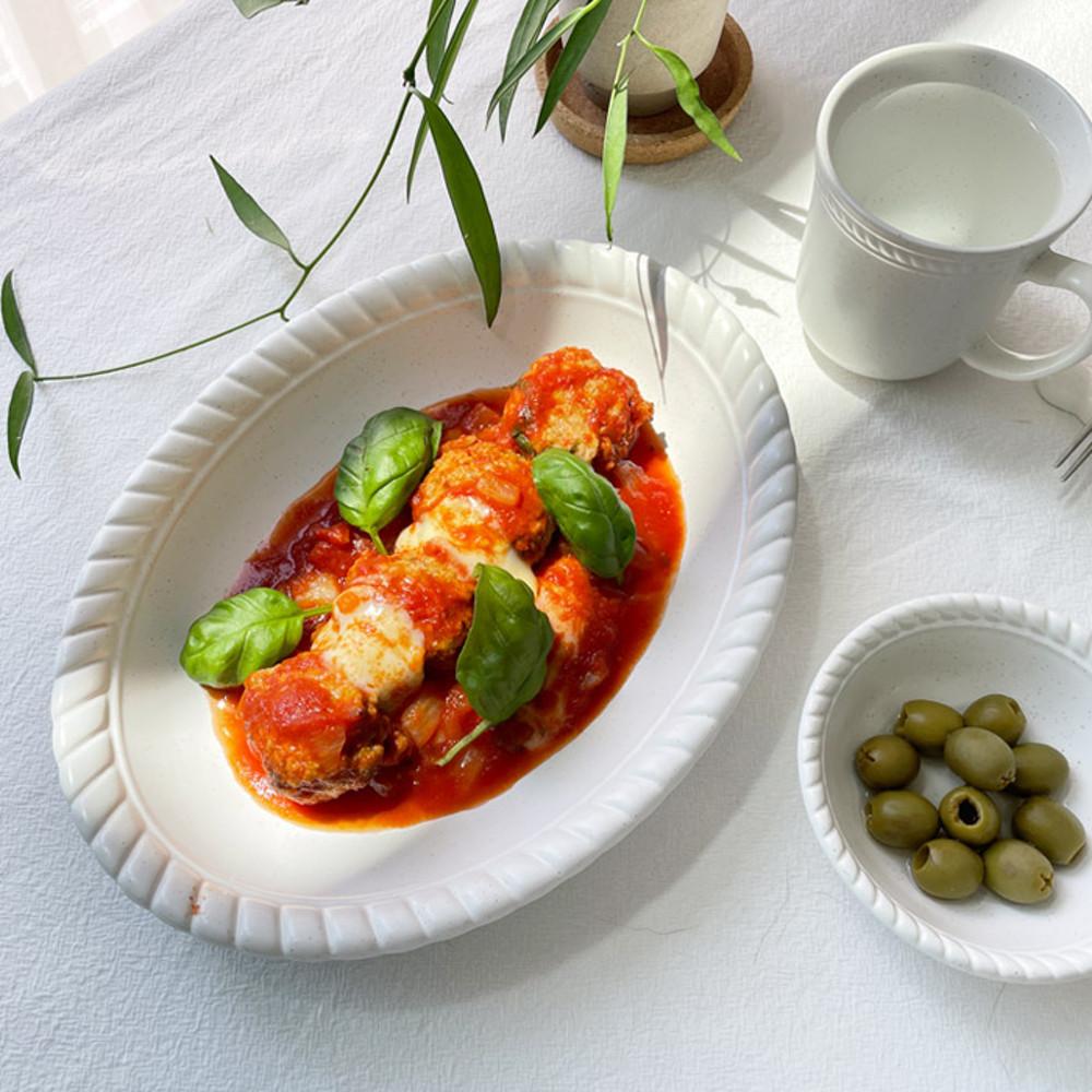 블롱 타원접시 오벌플레이트