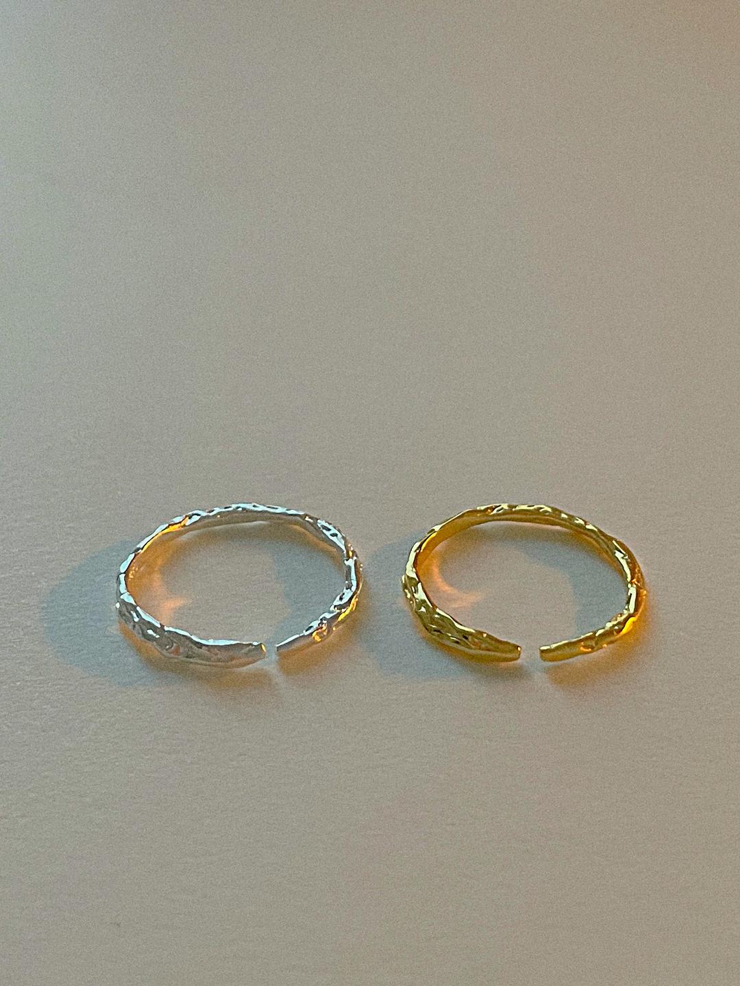 [당일발송/92.5 Silver] Simple matte open ring