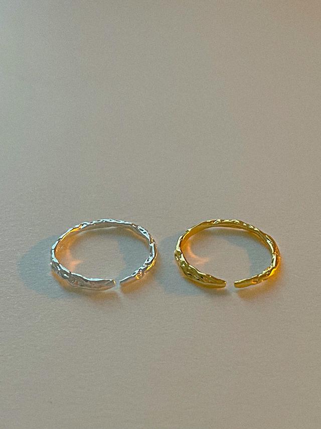 [당일발송/92.5 Silver] Simple matte open ring