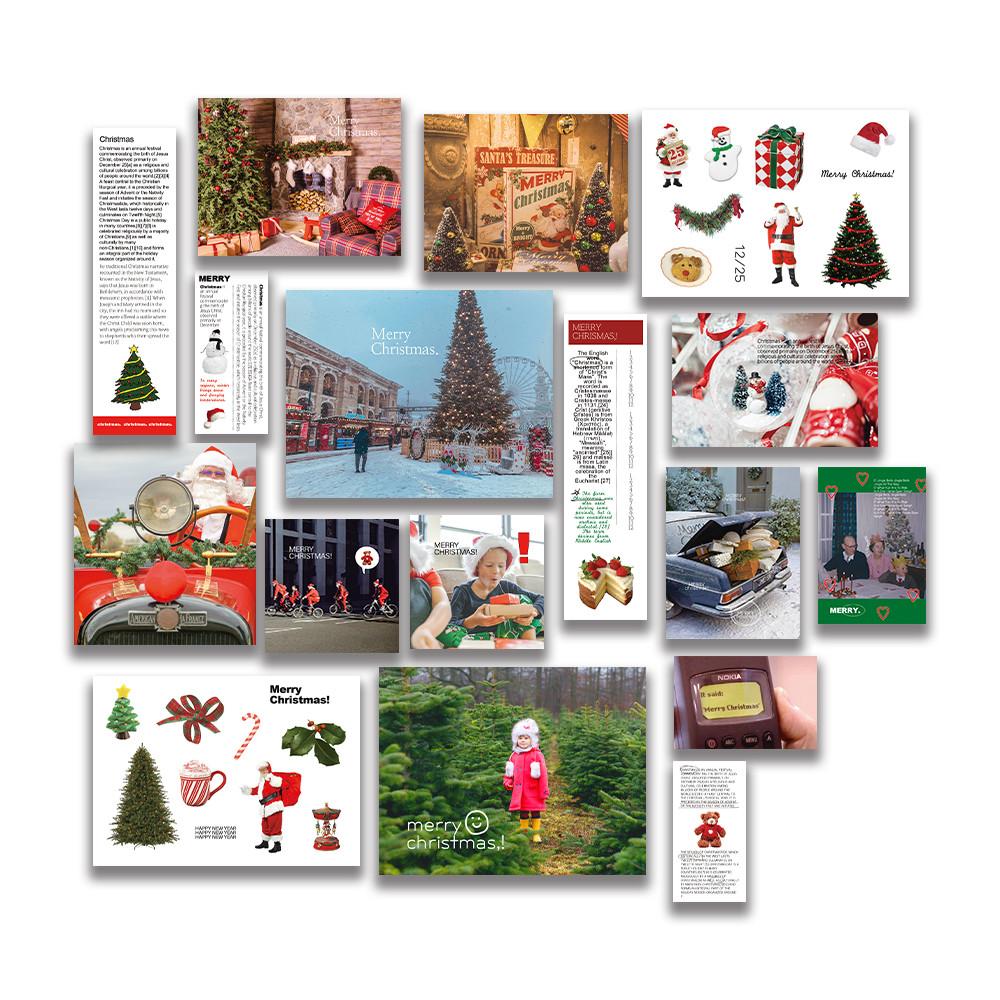 [ Merry Christmas Pack ver.2 ] 오브제스티커 오브제 다이어리꾸미기 다꾸 다꾸스티커 스티커 스크랩