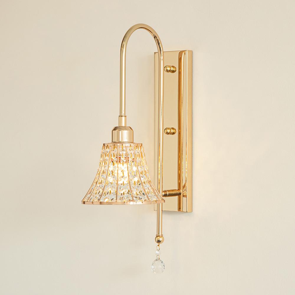 스웰 1등 크리스탈 벽등 골드 매장 장식 파이프 카페 인테리어 조명