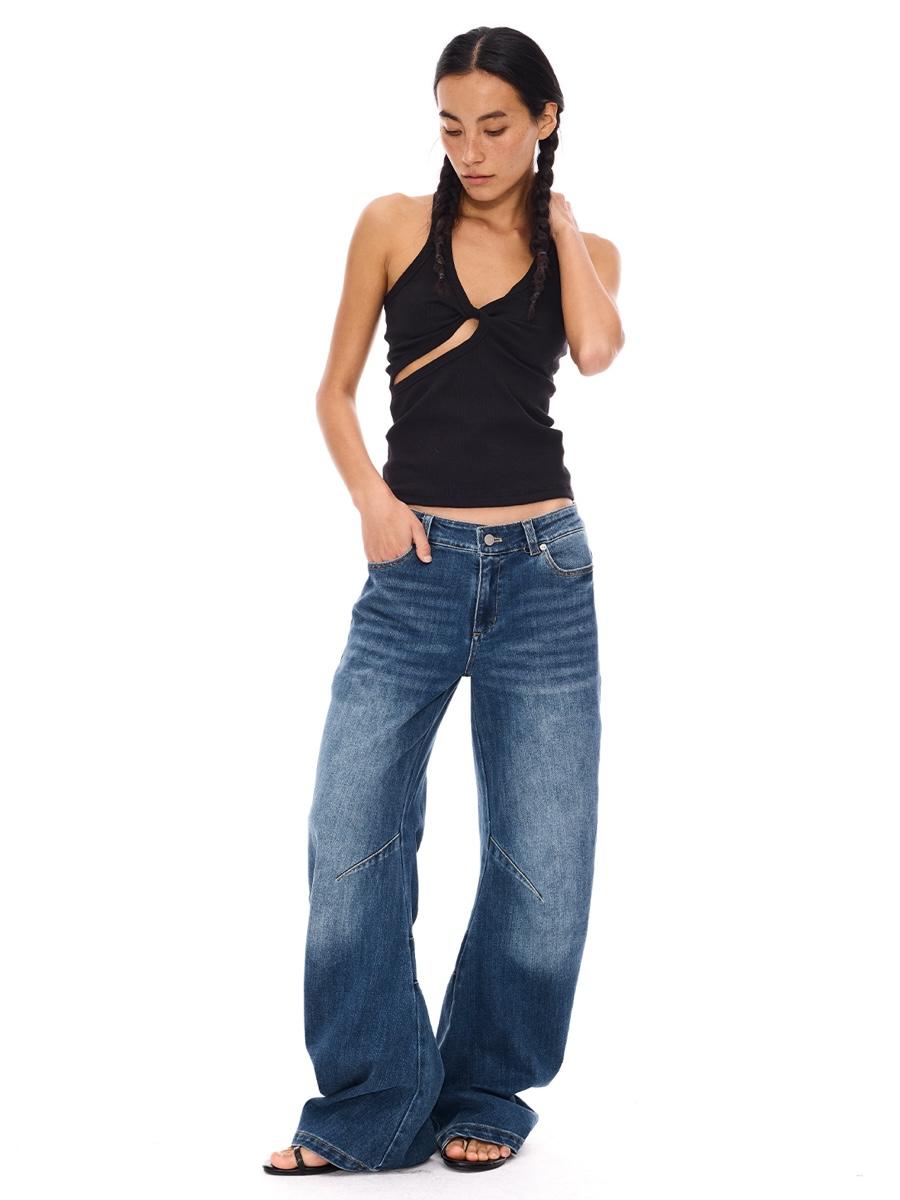 COSTUSTOOT Twist Whisker Straight Jeans