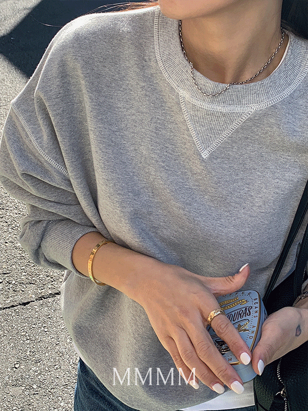 MMMM보이 스티치 맨투맨[size:44반~77]