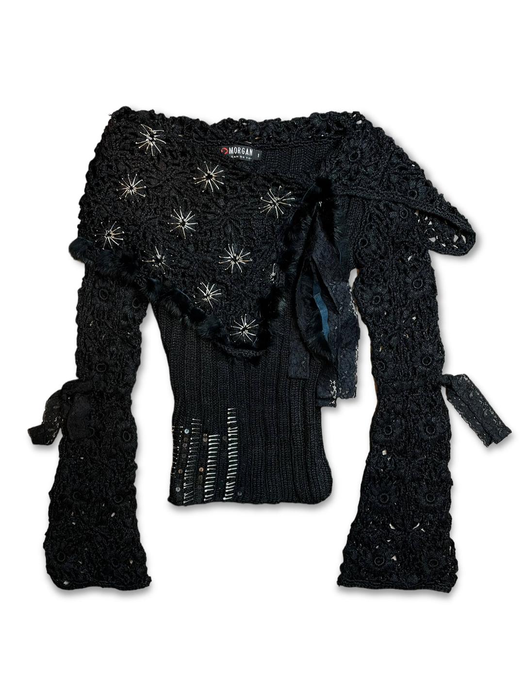 MORGAN safety pin knit