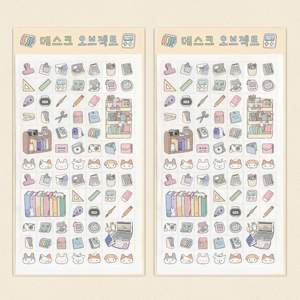 데스크 오브젝트 네모 스티커