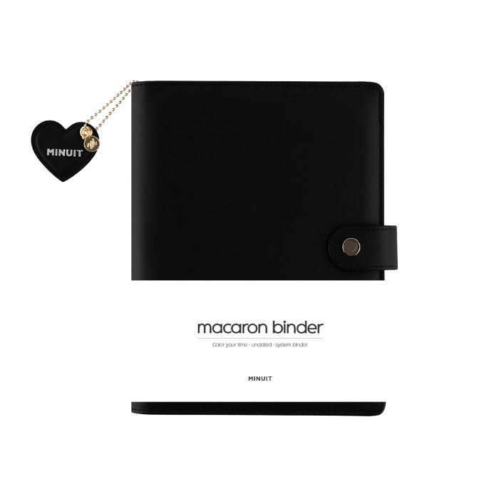 미뉴잇 마카롱 바인더 A5 블랙