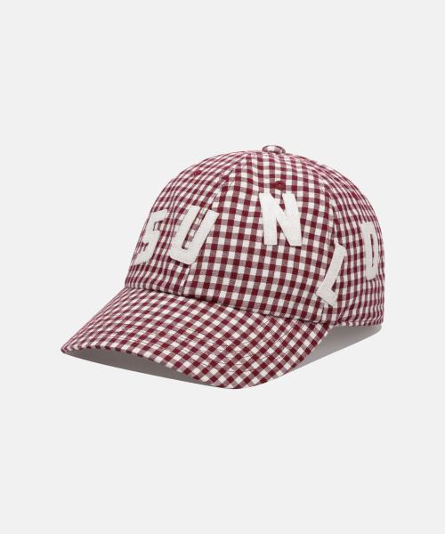 Staccato Cap Wine Gingham