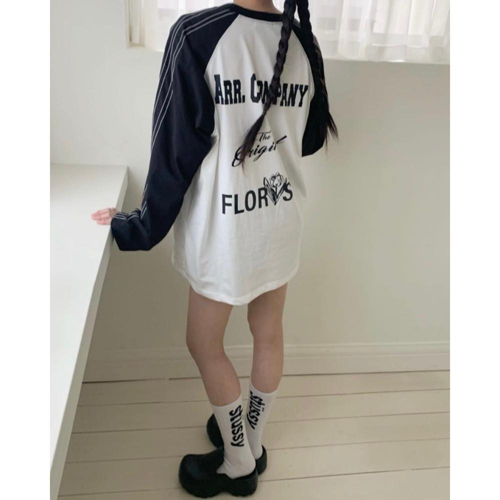 Arr 아르 오리지날 티셔츠 나그랑 스티치 배색 오리지널 긴팔티