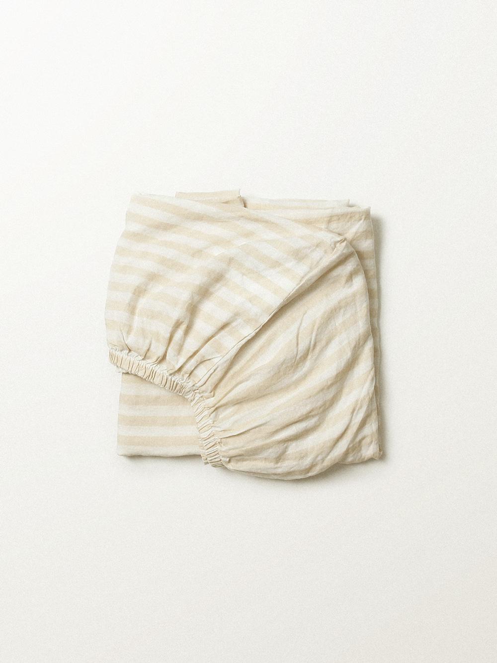 French linen mattress cover (Vanilla)