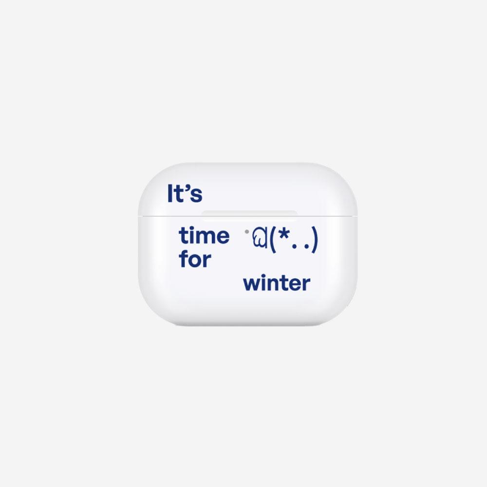 It's time for winter airpods case (white)