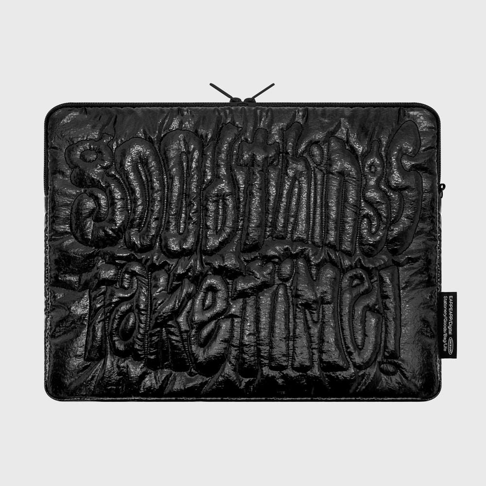 GOOD THINGS TAKE TIME-GLOSSY BLACK(노트북파우치)