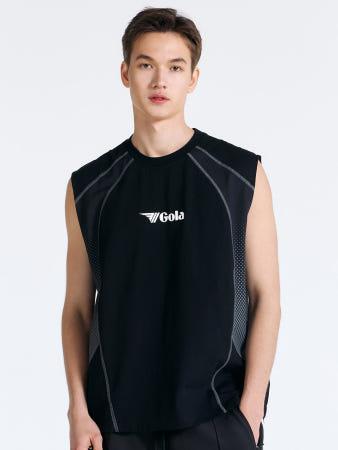 이런 상품 어때요? [원더플레이스 GOLA] COLOR BLOCK SITITCH SLEEVELESS [BLACK]