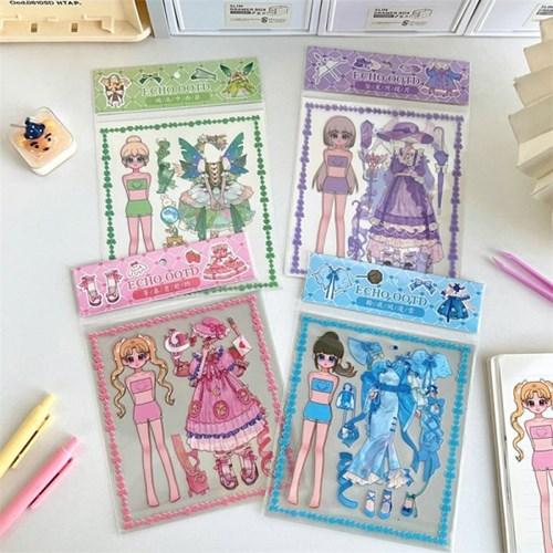 오오티디 귀여운 마법 소녀 요정 다꾸 스티커 세트