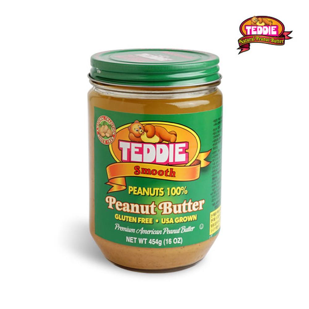 테디 땅콩버터 스무스 454g 1병, 비건 다이어트 글루텐프리 [원산지:미국]