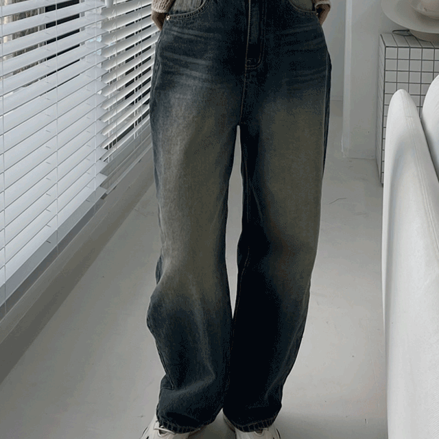 [당일발송] vintage 워싱 포인터 데님