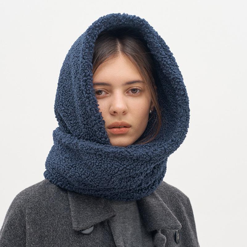 벤앤쿠 부클 바라클라바 머플러-네이비