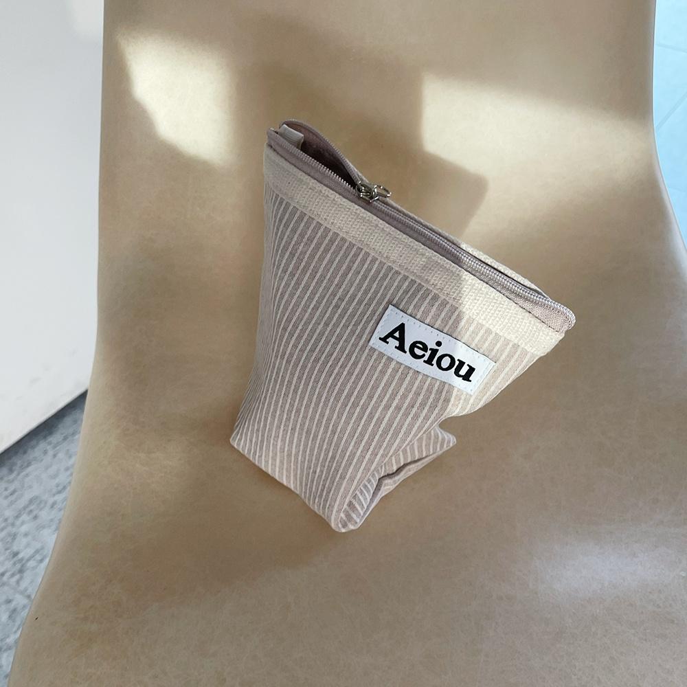 [29CM단독] Aeiou Basic Pouch (M size) Stripe Organic Beige